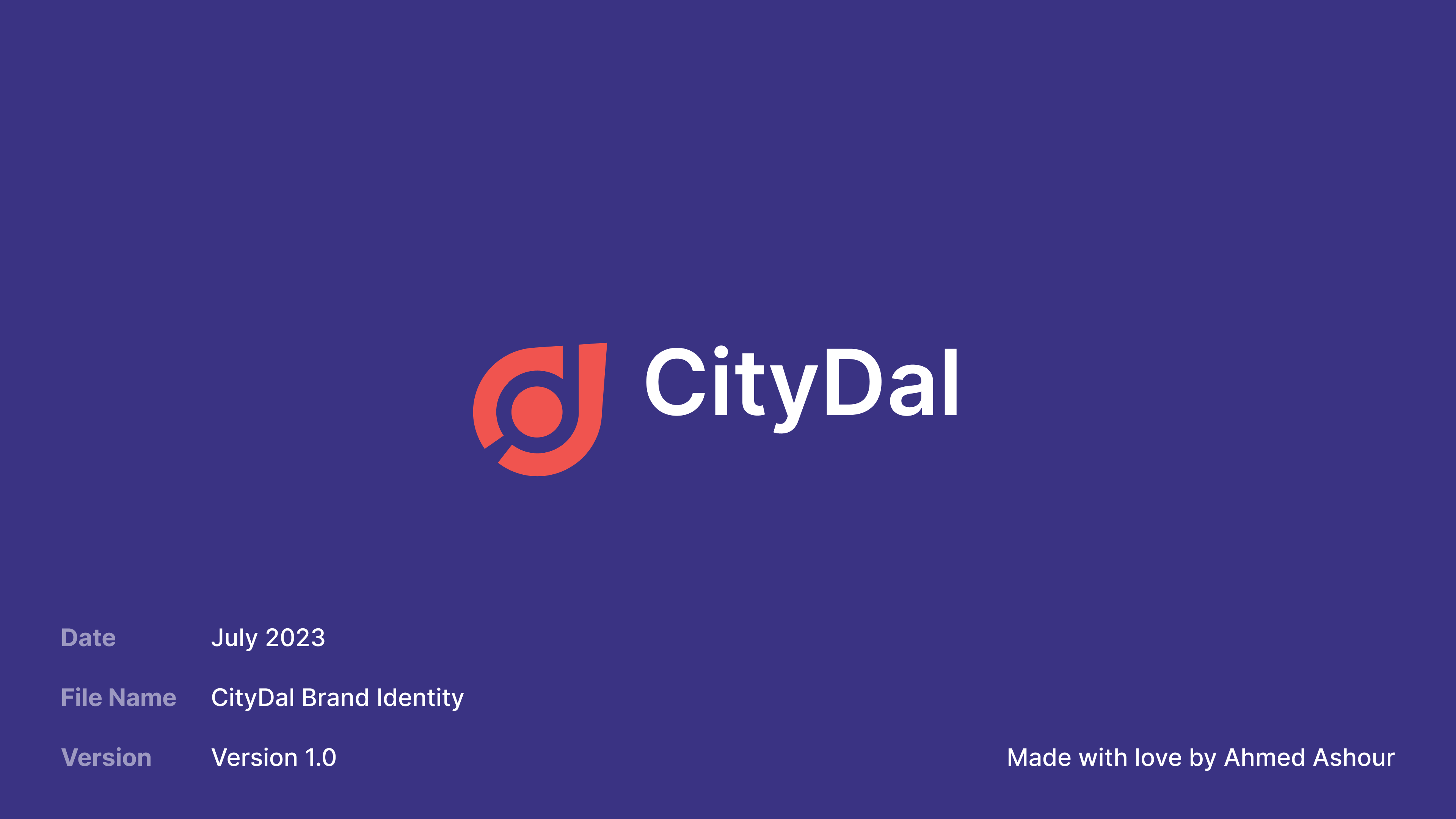 CityDal Brand Guidelines cover